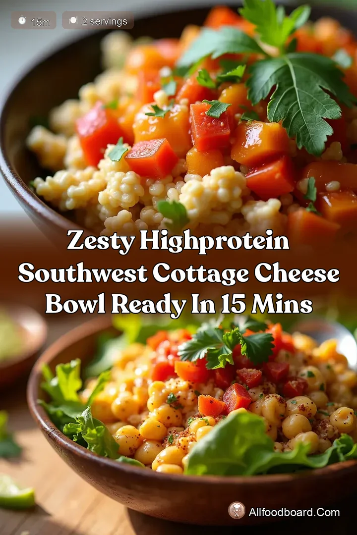 Zesty HighProtein Southwest Cottage Cheese Bowl Ready in 15 Mins : PIN FOR LATER Zesty HighProtein Southwest Cottage Cheese Bowl Ready in 15 Mins