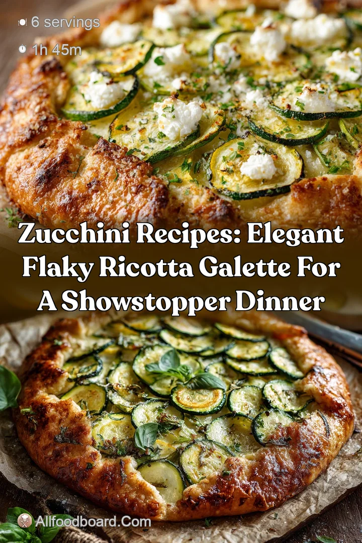 Zucchini Recipes: Elegant Flaky Ricotta Galette for a Showstopper Dinner