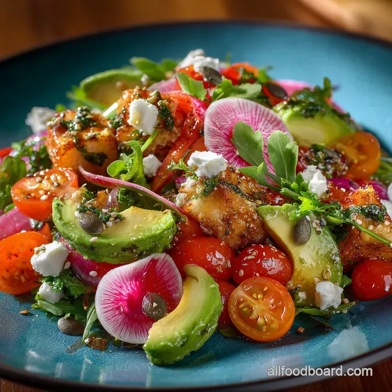 The Bright Beautiful Baja Avocado Salad a Nofuss Feast presentation