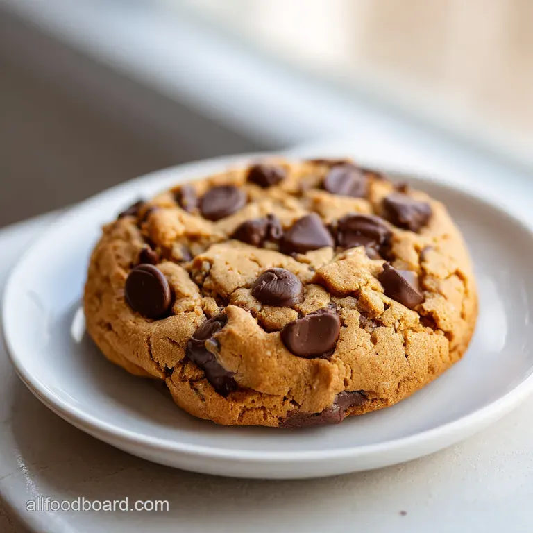 Neatly stacked peanut butter cookies on a rustic wooden plate, showing off their slightly uneven, chewy texture.
