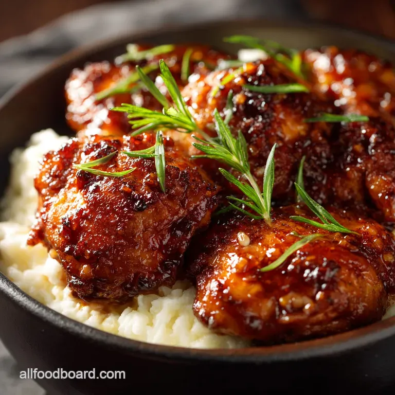 The Fiveingredient Set It and Forget It Honey Garlic Chicken presentation