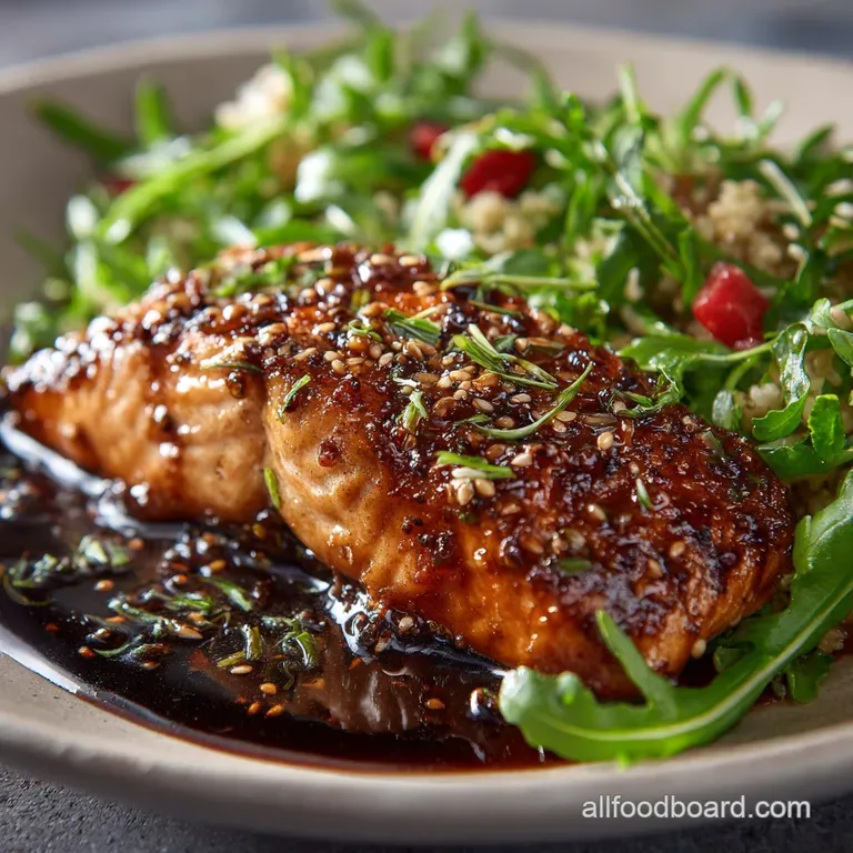 Sticky Balsamic Salmon Bake the 5Ingredient Mediterranean Marvel presentation