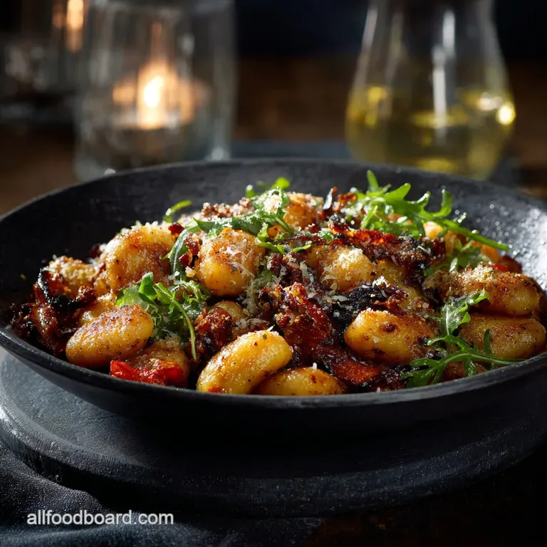 Cheeky Onepan Sausage and Pesto Gnocchi 5 Ingredients Only presentation