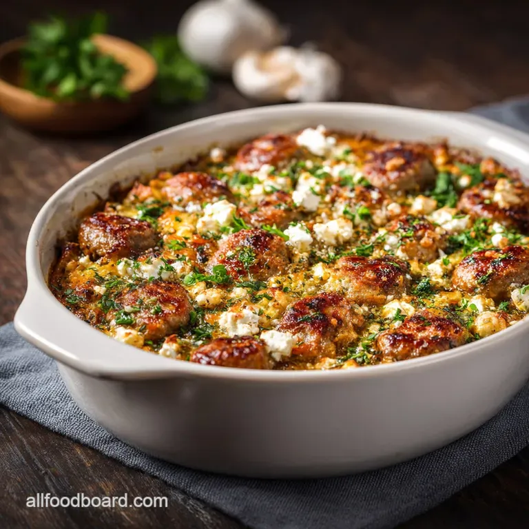 The Quick Fix Sausage Smoky Feta Bake A 5Ingredient Kitchen Hero
