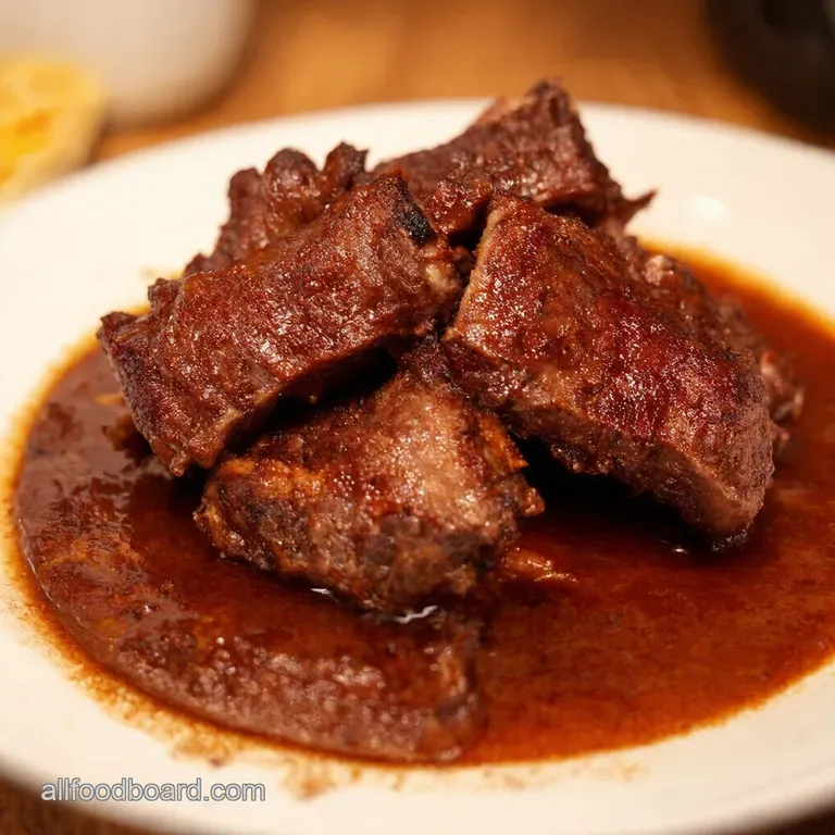 Air Fryer Bbq Short Ribs presentation