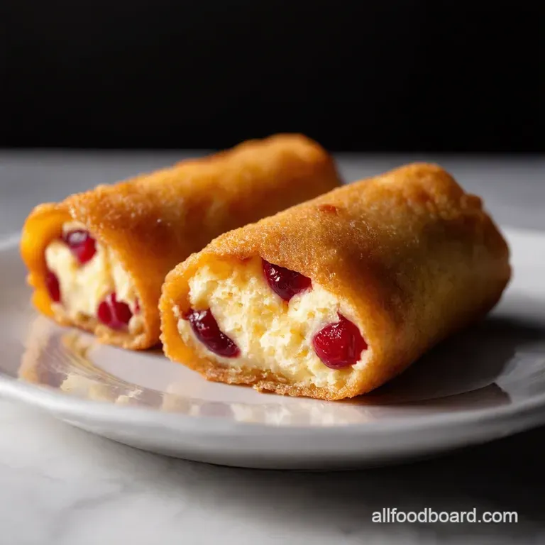 Air Fryer Cherry Cheesecake Egg Rolls Fair Food at Home