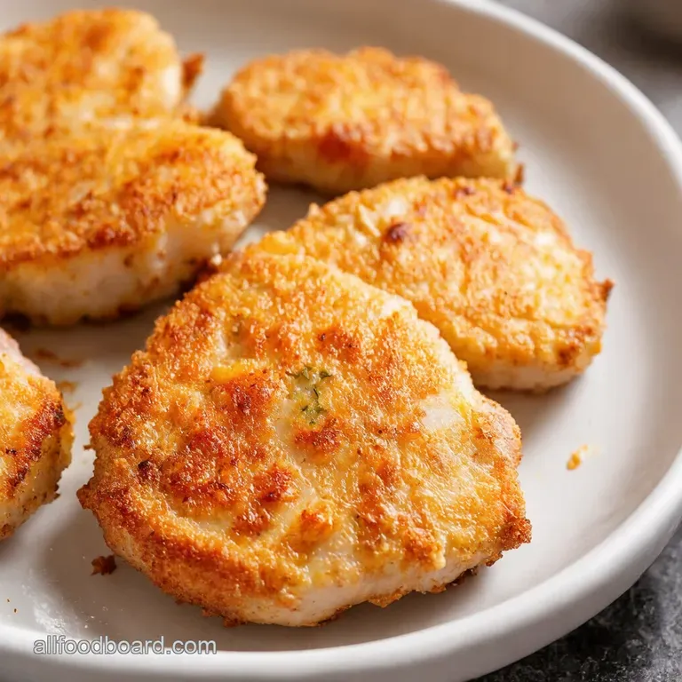 Air Fryer Garlic Parmesan Crusted Pork Chops presentation