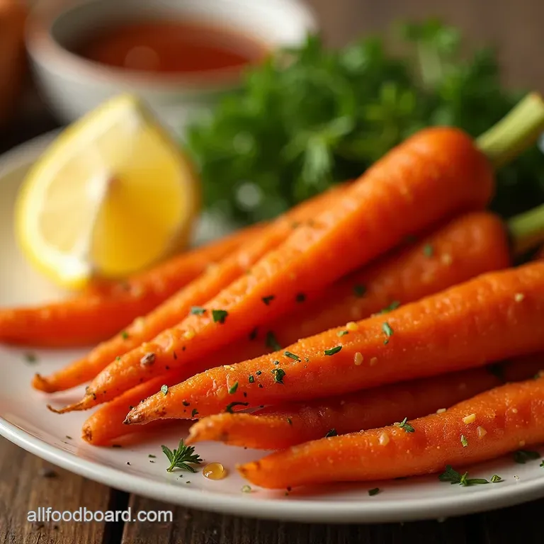 Air Fryer Honey Glazed Carrots presentation