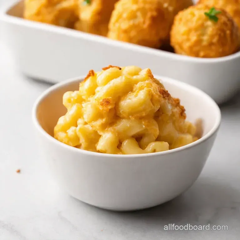 Air Fryer Mac Cheese Balls Crispy Cheesy Bites of Heaven presentation
