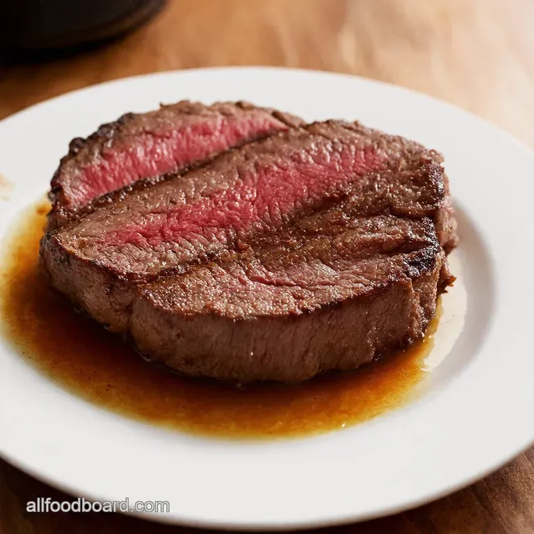 Air Fryer Round Steak presentation