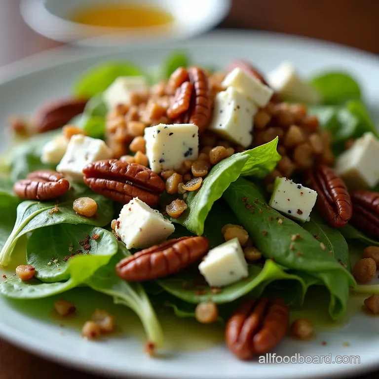 The Orchard Keepers Salad Sharp Blue Cheese Caramelized Pecans and HoneyDijon Vinaigrette