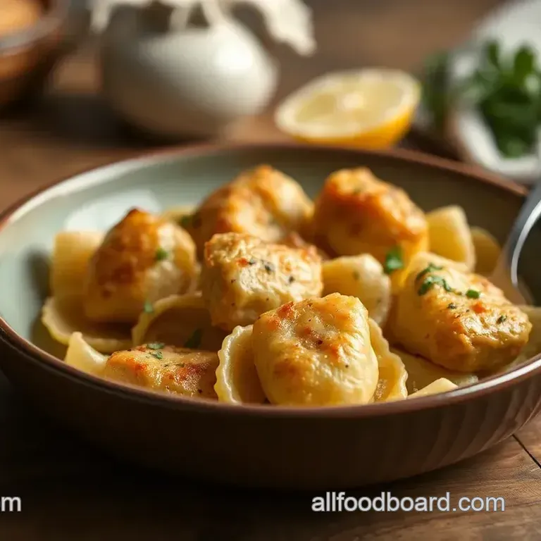 Sautéed Asiago Chicken Tortelloni Delight