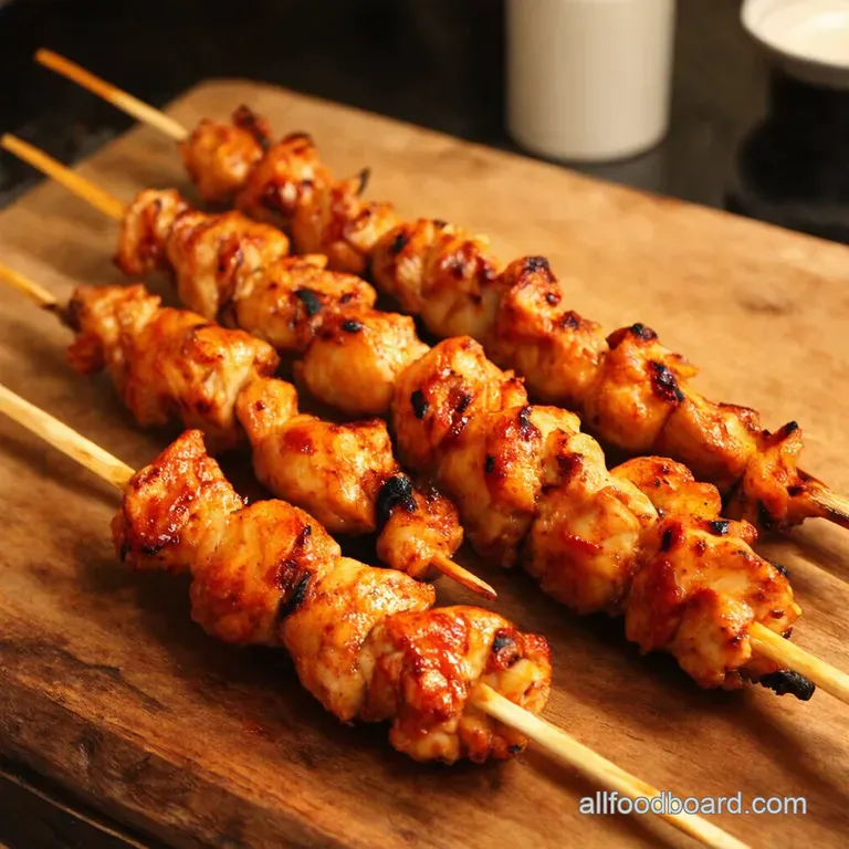 Asian Zing Chicken Skewers presentation