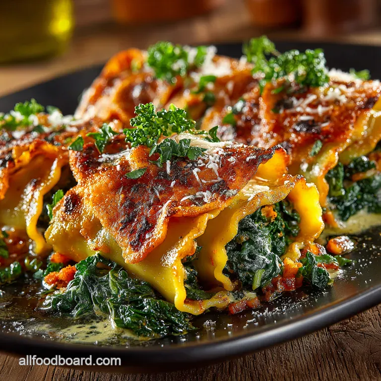 Autumn Harvest Cannelloni Turkey Sweet Potato and Kale presentation