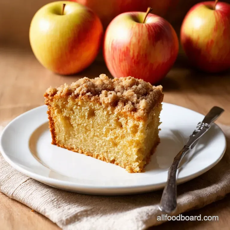 Autumn Spice Apple Cinnamon Cake with Crumb Topping