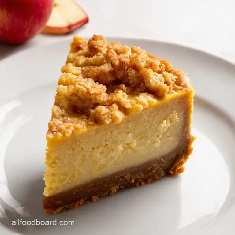 Autumn Spiced Apple Crumble Cheesecake