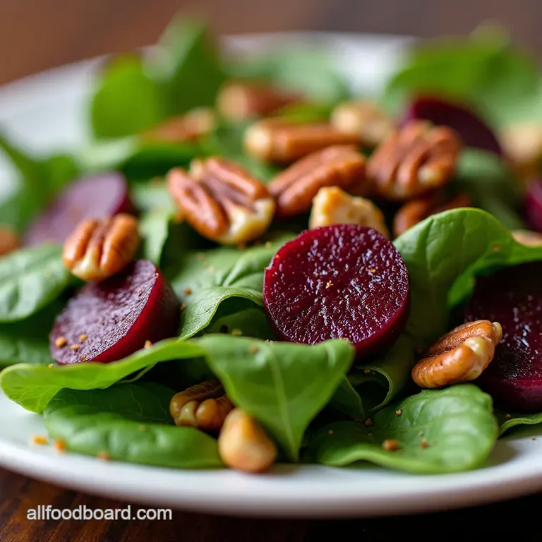Warm Maple Vinaigrette Spinach Goat Cheese Salad Golden Beet Candied Pecan Spinach Salad with Warm MapleBalsamic Vinaigrette