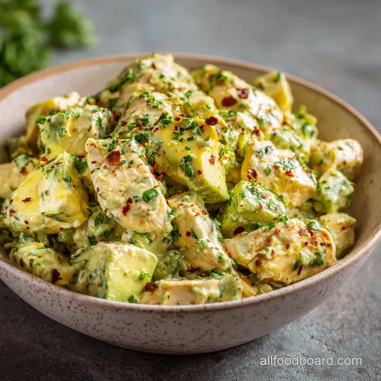 Avocado Chicken Salad Creamy Zesty and Completely NoMayo
