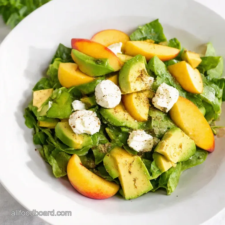 Avocado peach salad Peach caprese My Summer Twist Avocado Peach Caprese Salad