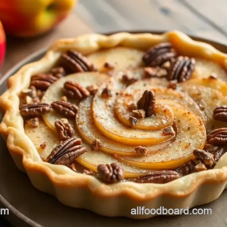 Bake Apple Danish Tart with Pecans &amp Spice