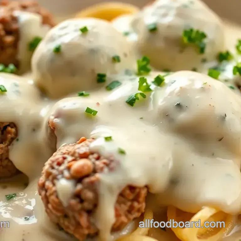Alfredo Meatballs