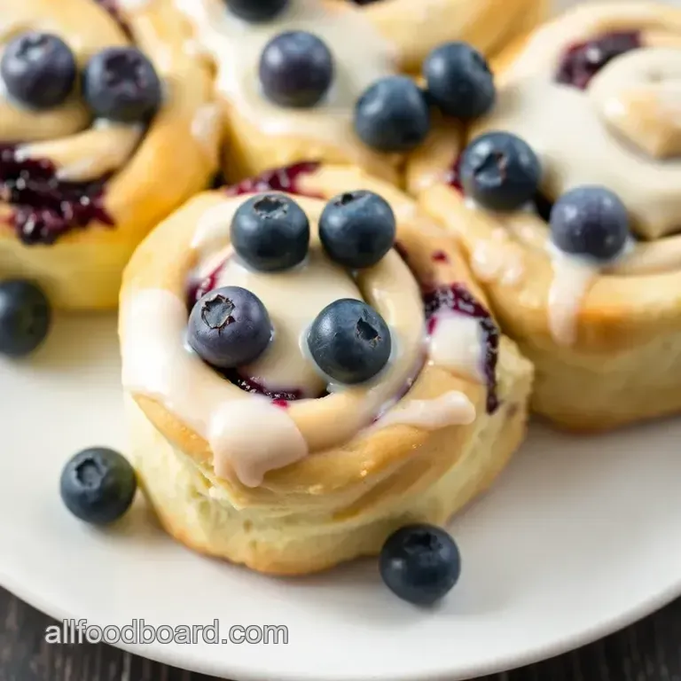 Blueberry Cheesecake Rolls presentation