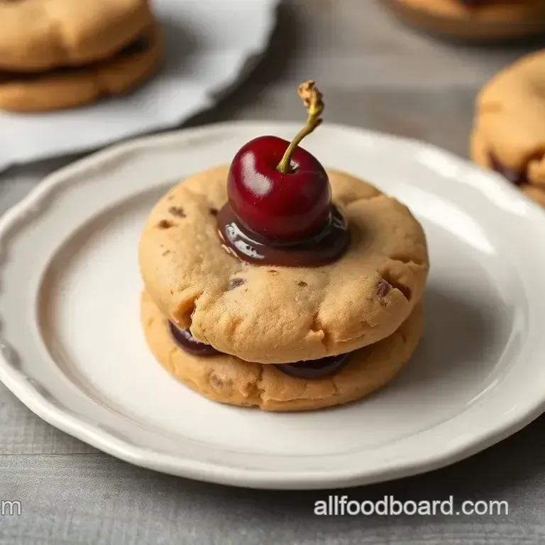 Cherry Chocolate Shortbread Cookies