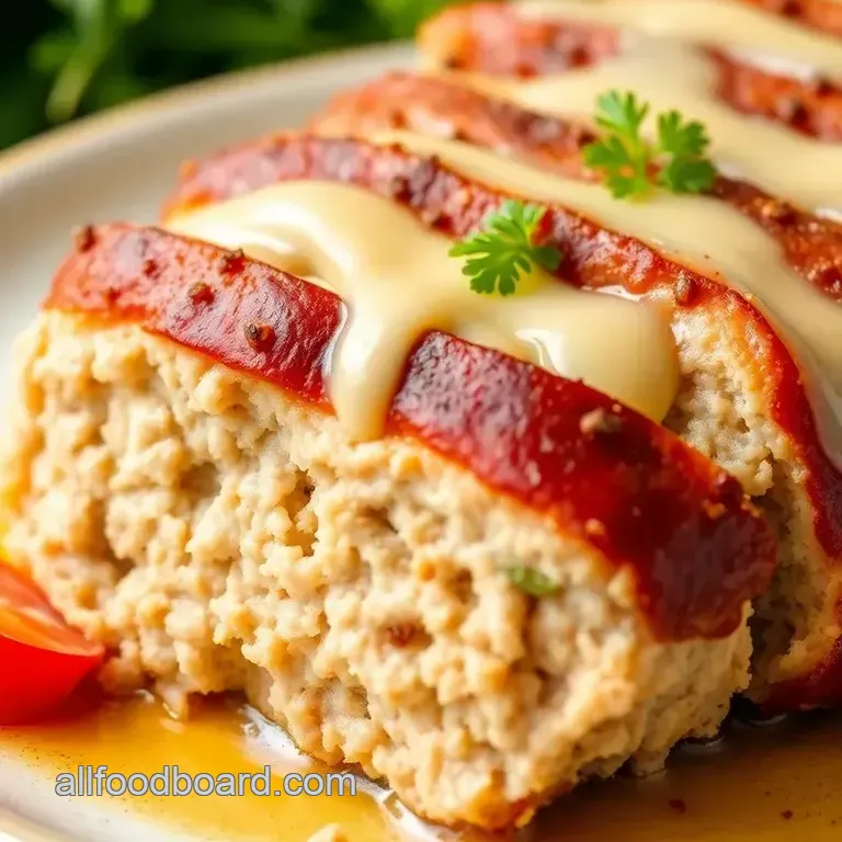 Chicken Cordon Bleu Meatloaf Marinara presentation