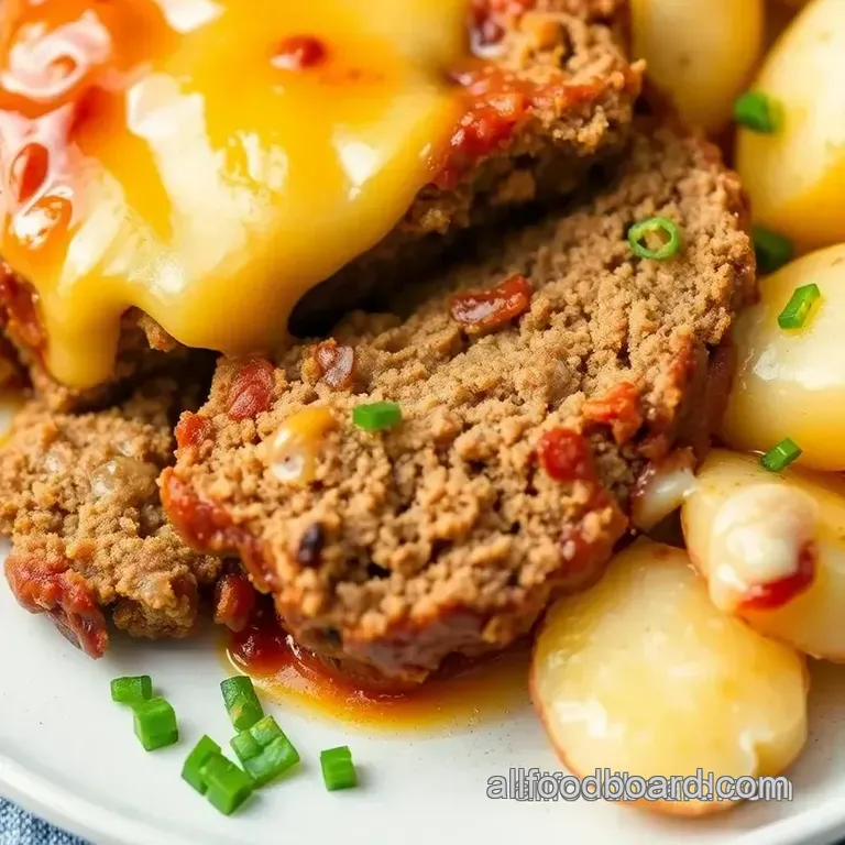 Cowboy Meatloaf and Potato Casserole presentation