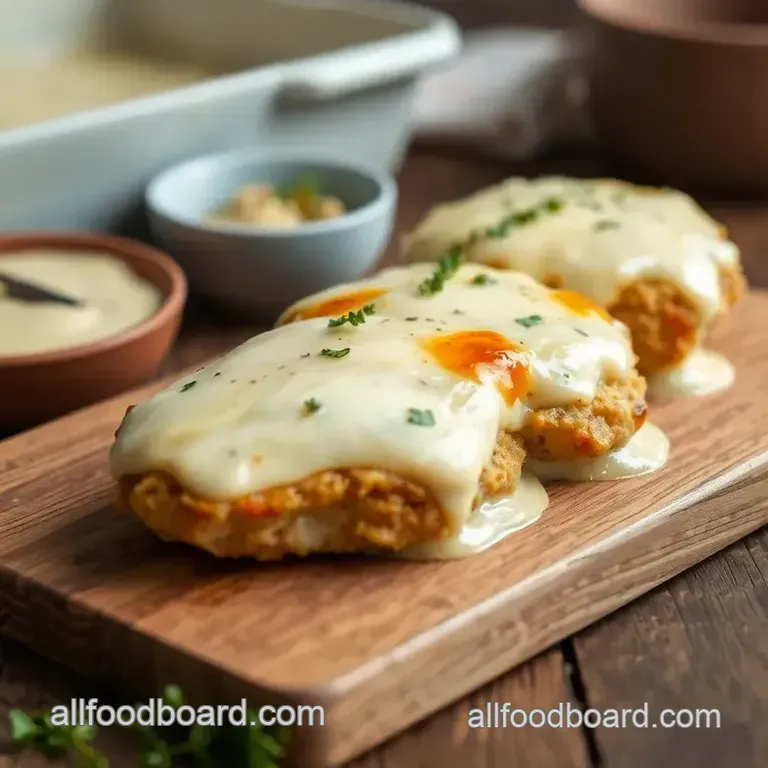 Bake Creamy Chicken with Cheese Topping presentation