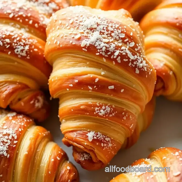 Classic Swiss Gipfeli (Croissants) presentation