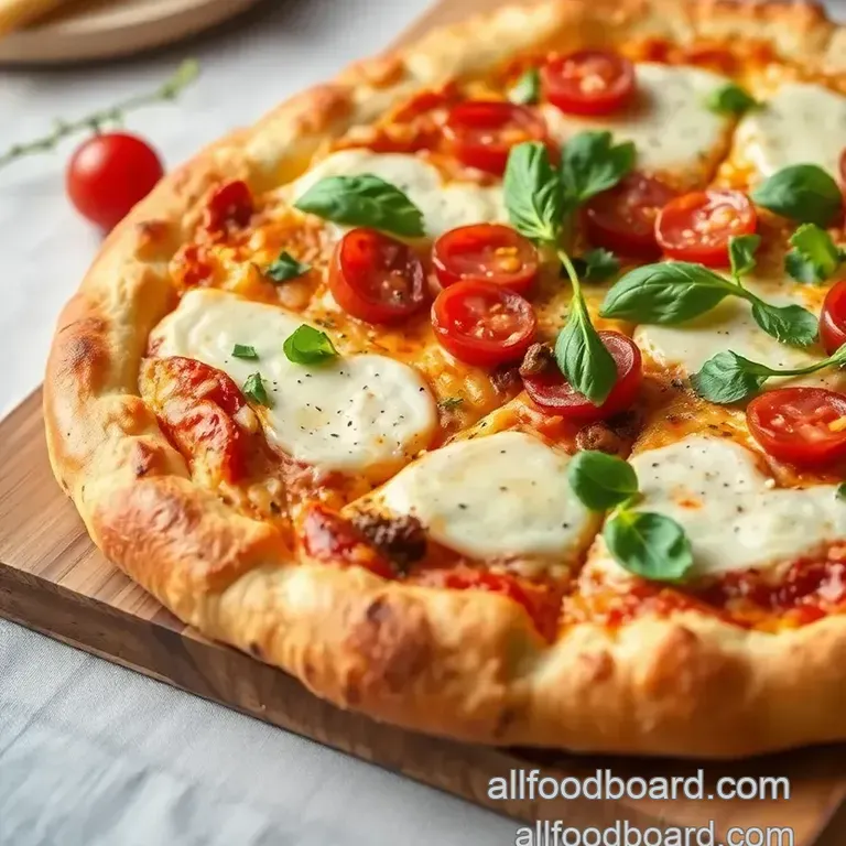 Quick & Easy Baked French Bread Pizza presentation