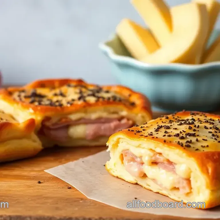 Bake Ham Cheese Puff Pastry in 30 Minutes