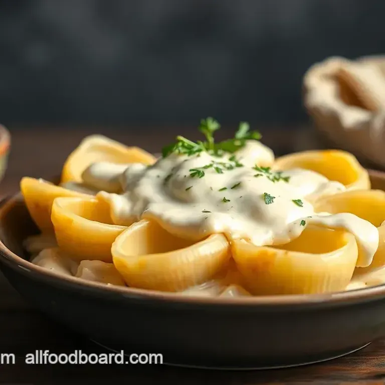 Creamy Alfredo Jumbo Shells Bake