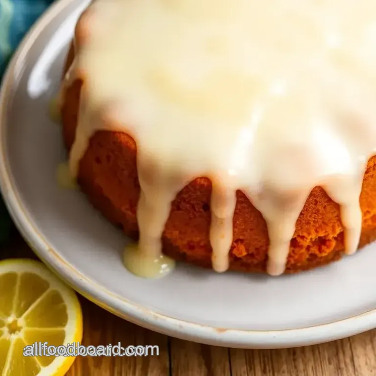 Kefir Sheet Cake with Lemon Glaze presentation