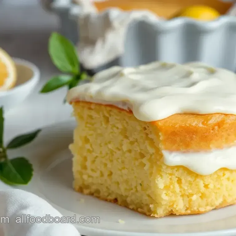 Lemon Bliss Cake with Luscious Creamy Frosting