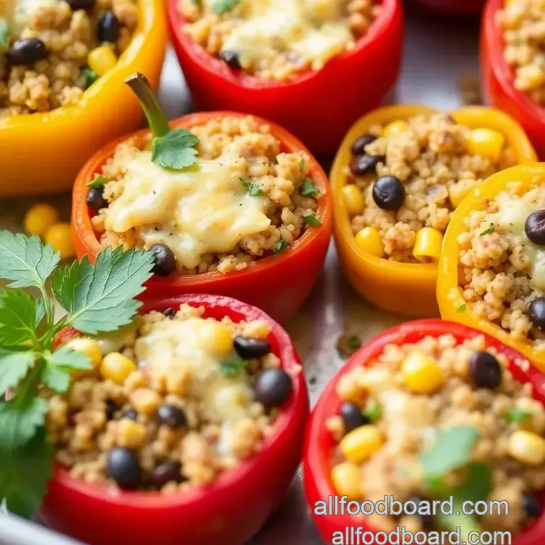 Mini Savory Stuffed Peppers presentation