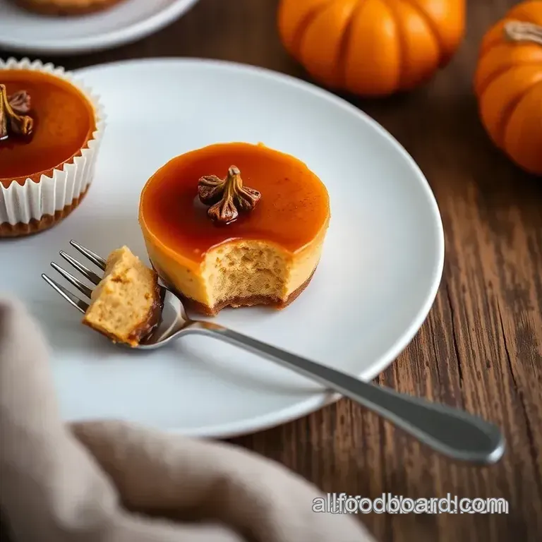 Mini Pumpkin Cheesecake Bites presentation