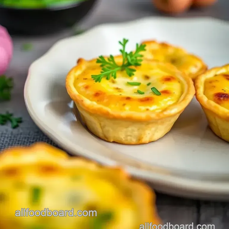 Savory Mini Quiches presentation
