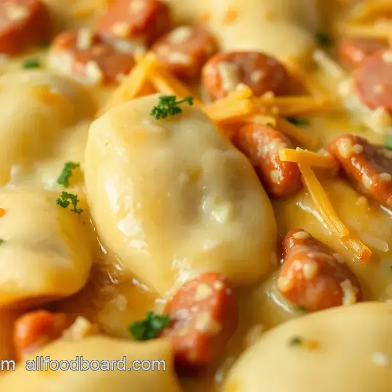 Pierogi Casserole with Kielbasa