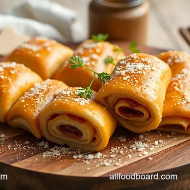 Savory Salami and Cheese Puff Pastry Rolls