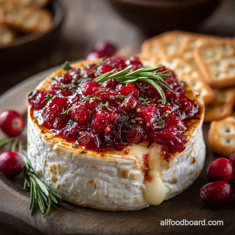 The Yuletide Baked Brie Spiced Cranberry Relish Dip