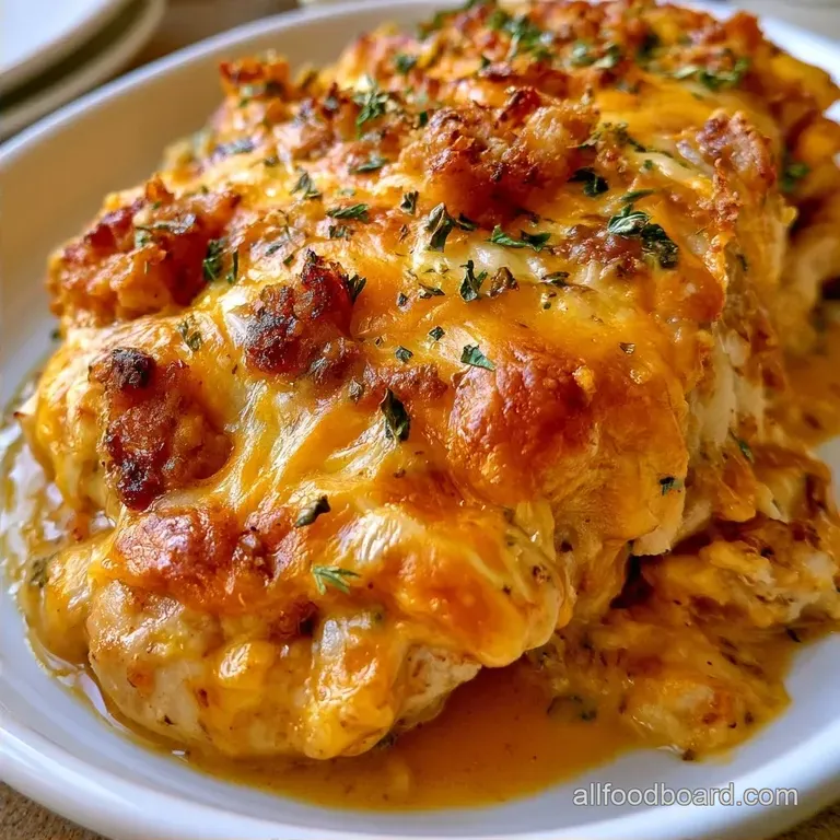 Baked Cheesy Chicken with Crispy Smoked Turkey