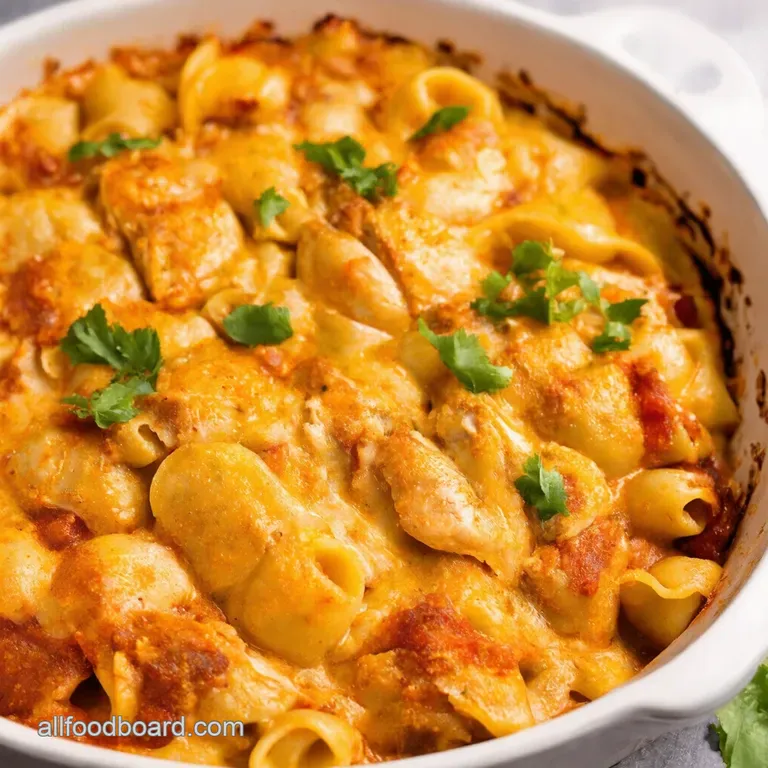 Baked Chicken Enchilada Tortellini Casserole