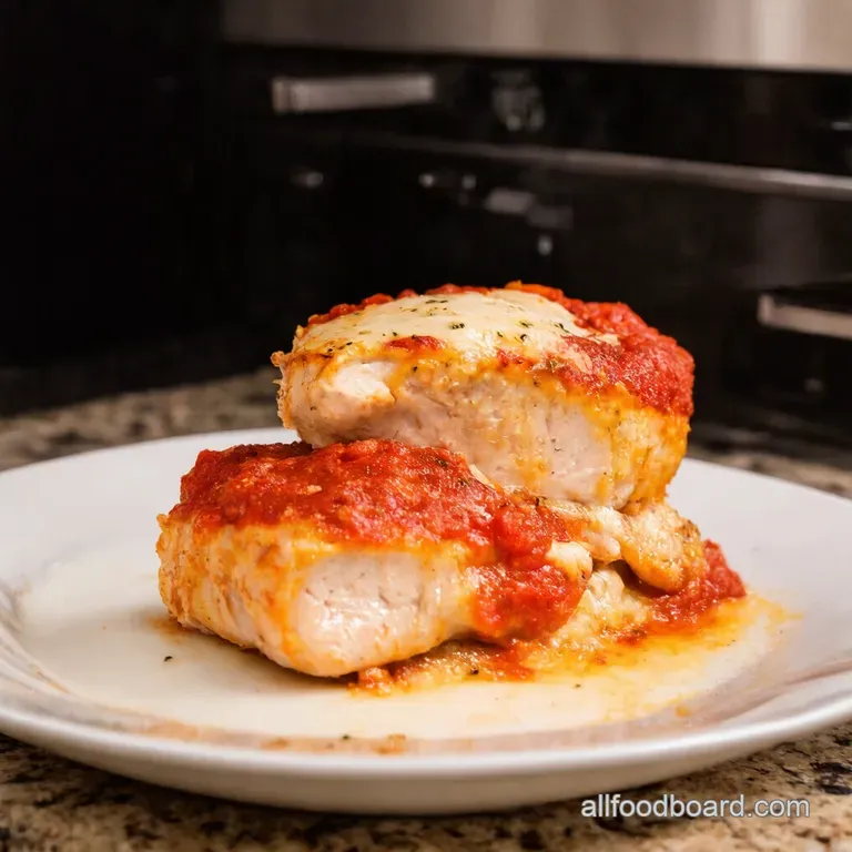Baked Chicken Parmesan Comfort Food Baked Not Fried presentation