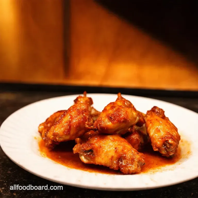 Baked Chicken Wings with Thai Sweet Chili Kick presentation