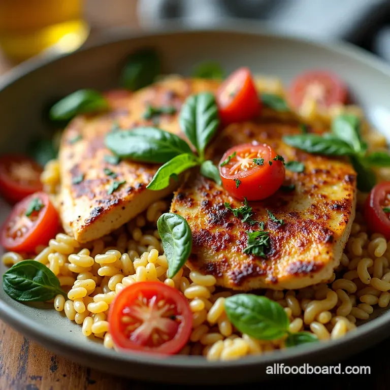 Balsamic Bliss Easy Chicken Veggie Orzo