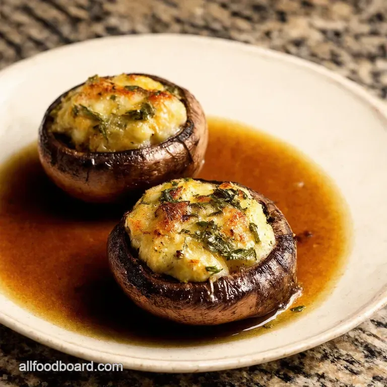 Balsamic Herb Baked Portobello Mushrooms presentation
