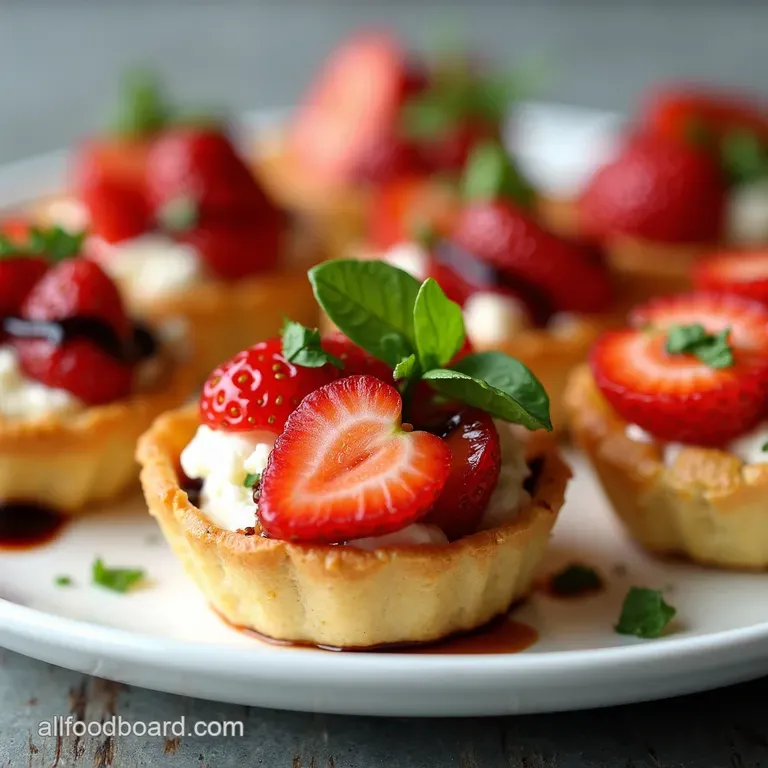 Balsamic Strawberry Goat Cheese Phyllo Bites
