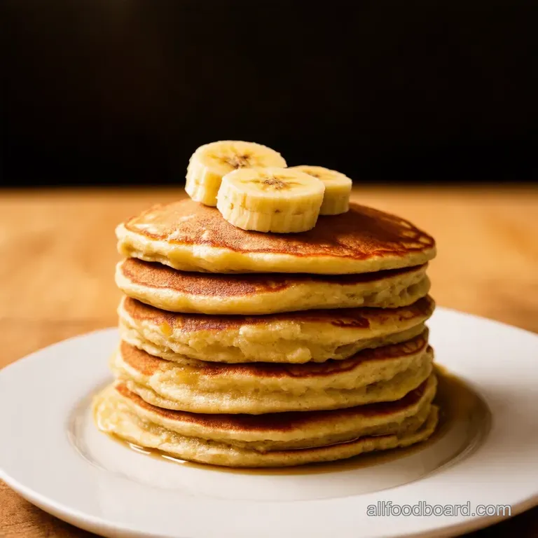 Banana Bliss Pancakes Cloudlike Fluffiness presentation